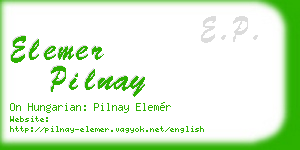 elemer pilnay business card